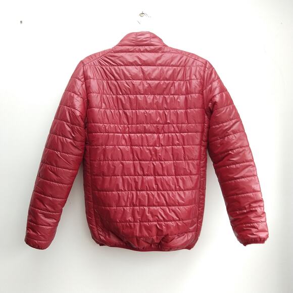 Women's Red Puffer Jacket Size Large Zip Pockets Pei xiang New - Picture 2 of 5